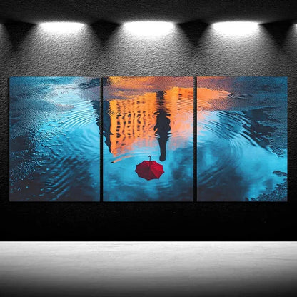 3pcs Abstract Raindrop Painting Metal Print Ready to Hang Art