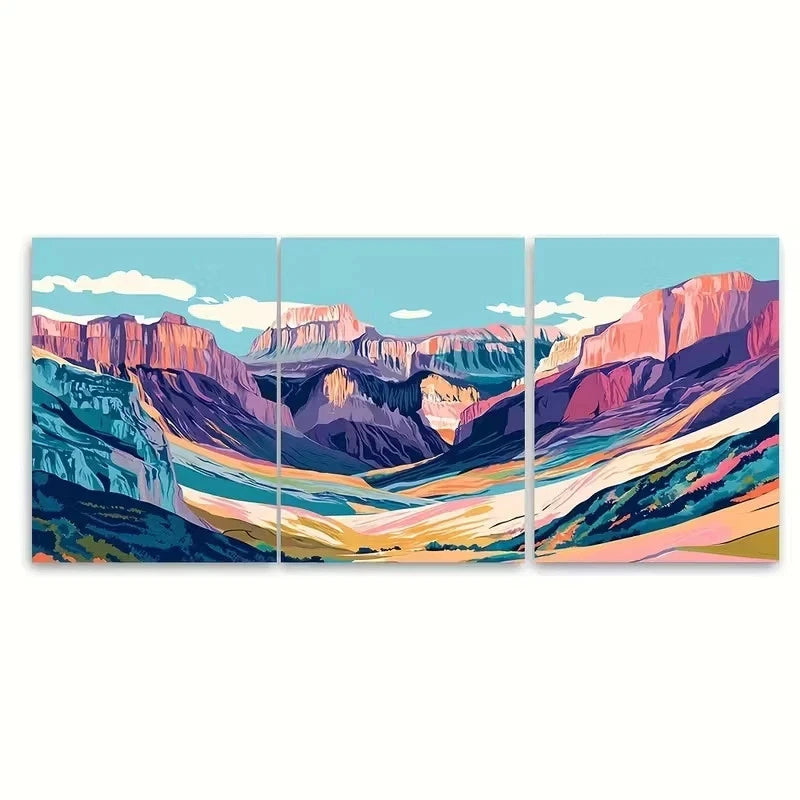 3pcs Guadalupe Mountains National Park Wall Art Set Canvas Framed 40x60cm - High Quality Print 100% Australian Made Wall Canvas Ready to Hang