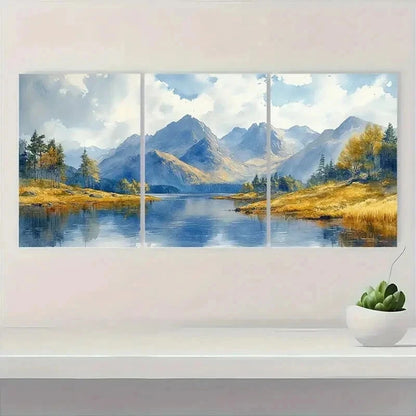 3pcs Highland Landscape Nature Décor Perfect Wall Art Set Canvas Framed 40x60cm - High Quality Print 100% Australian Made Wall Canvas Ready to Hang