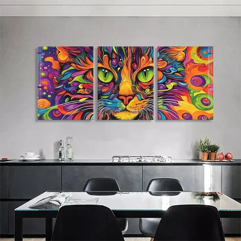 3pcs Colorful Swirls and Bold Pattern Perfect Wall Art Canvas Unframed - High Quality Print 100% Australian Made Wall Canvas