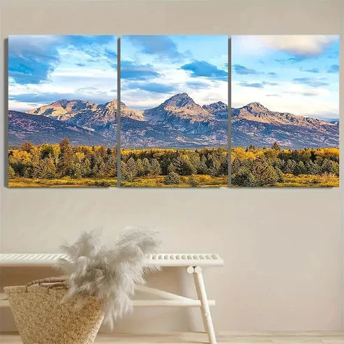3pcs Polyester Fiber Wrapped Wall Art Set Canvas Unframed - High Quality Print 100% Australian Made Wall Canvas