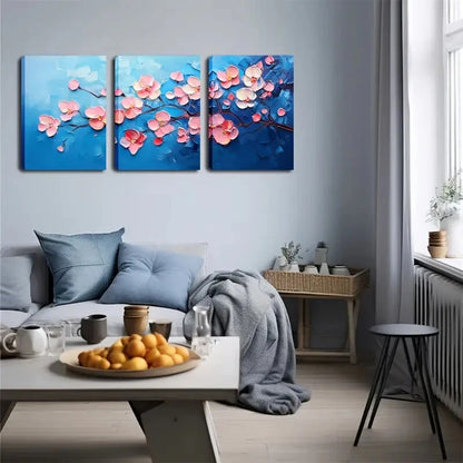 3pcs Pink Orchids Blooming On Dark Brown Perfect Wall Art Set Canvas Framed 40x60cm - High Quality Print 100% Australian Made Wall Canvas Ready to Hang