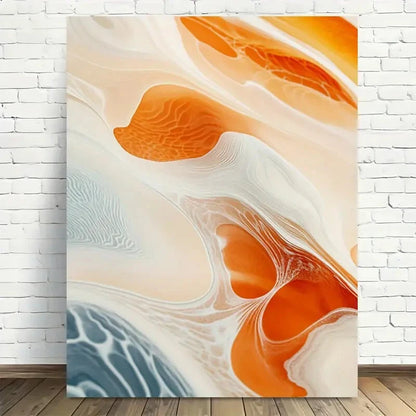Beautiful Abstract Fluid Modern Vintage Painting 40x60cm Metal Print Ready to Hang