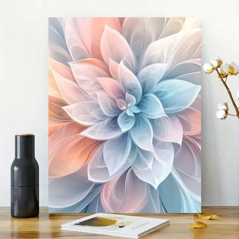 Abstract Floral Vibrant Flower Design 40x60cm Metal Print Ready to Hang