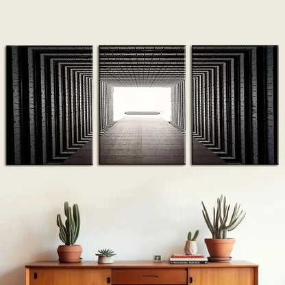 3pcs Abstract Space Style Painting Metal Print Ready to Hang Art