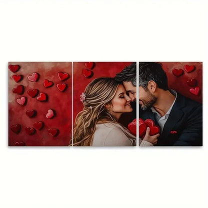 3pcs Valentine'S Present Wall Art Set Canvas Unframed – High Quality Print, 100% Australian Made Wall Canvas