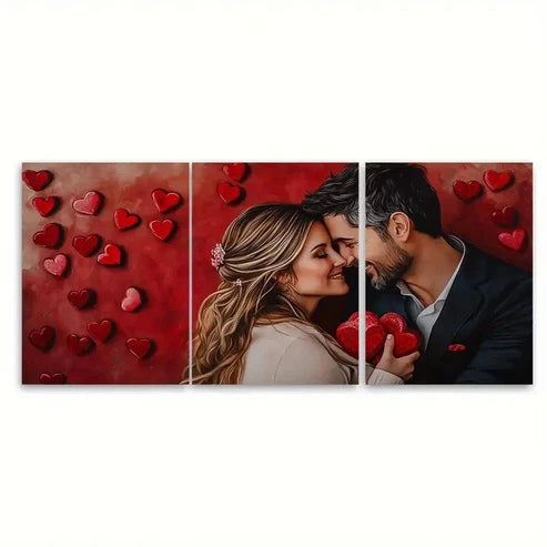3pcs Valentine'S Present Wall Art Set Canvas Unframed – High Quality Print, 100% Australian Made Wall Canvas