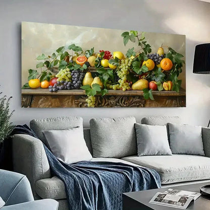 Display of Assorted Fruits wall canvas office home room framed 120x60cm