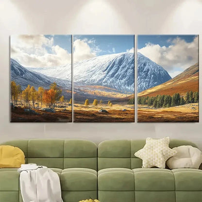 3pcs Cairngorm Mountain Scotland Metal Print Ready to Hang Art