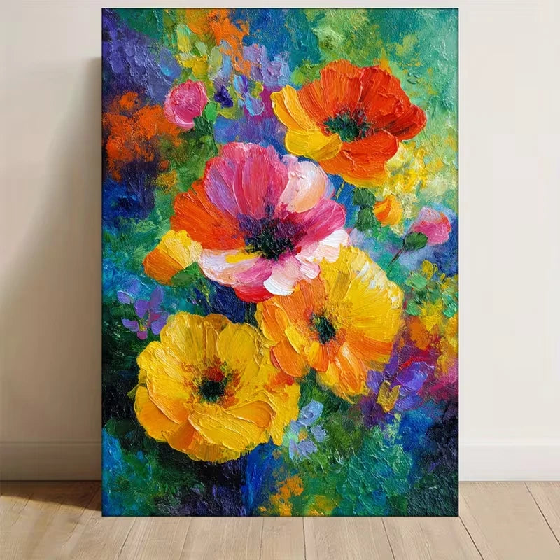 Abstract Floral Metal Print Ready to Hang