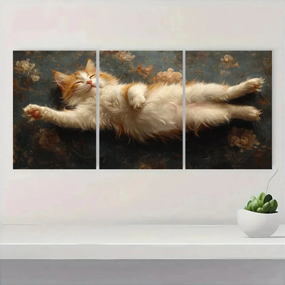 3pcs Whimsical Twist on Classic Metal Print Ready to Hang Art