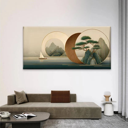 Chinese Nature Scenery Wall Art Canvas Office Home Room Framed 120x60cm