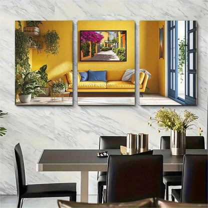 3pcs Marbella Spain Vibrant Spain Metal Print Ready to Hang Art