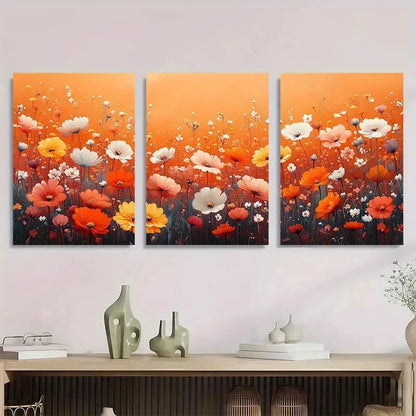 3pcs Abstract Floral Botanical Décor Perfect Wall Art Set Canvas Framed 40x60cm - High Quality Print 100% Australian Made Wall Canvas Ready to Hang