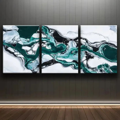 3pcs Antarctic Ice Shelf Nature Green Perfect Wall Art Set Canvas Unframed - High Quality Print 100% Australian Made Wall Canvas