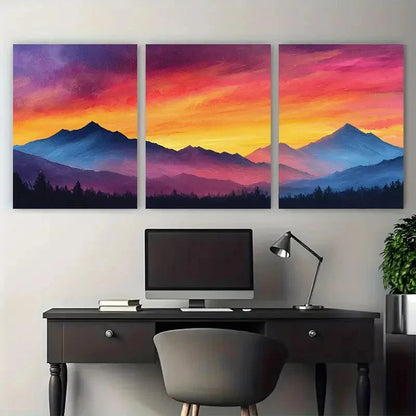 33pcs Sunrise With Colorful Sky Perfect Wall Art Set Canvas Framed 60x90cm - High Quality Print 100% Australian Made Wall Canvas Ready to Hang