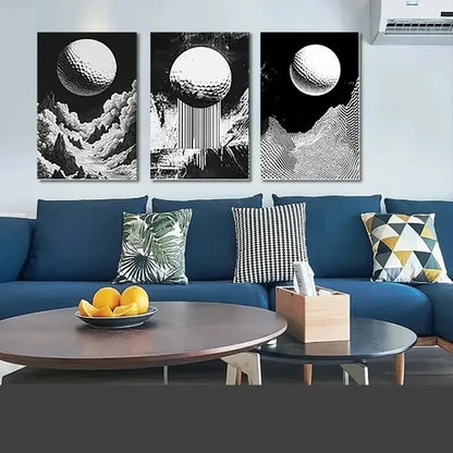 3pcs Featuring Disco Ball Design Wall Art Set Canvas Unframed – High Quality Print 100% Australian Made Wall Canvas