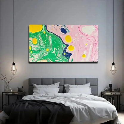 Modern Minimalist Vibrant Mixed Wall Art Canvas Office Home Room Framed 120x60cm