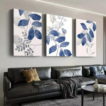 3pcs Modern Style Abstract Natural Plant Leaf Wall Art Set Canvas Framed 50x70cm - High Quality Print 100% Australian Made Wall Canvas Ready to Hang - Bella Home Decor
