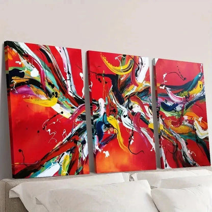 3pcs Abstract Oil Painting Decoration Wall Art Set Canvas Framed 40x60cm - High Quality Print 100% Australian Made Wall Canvas Ready to Hang
