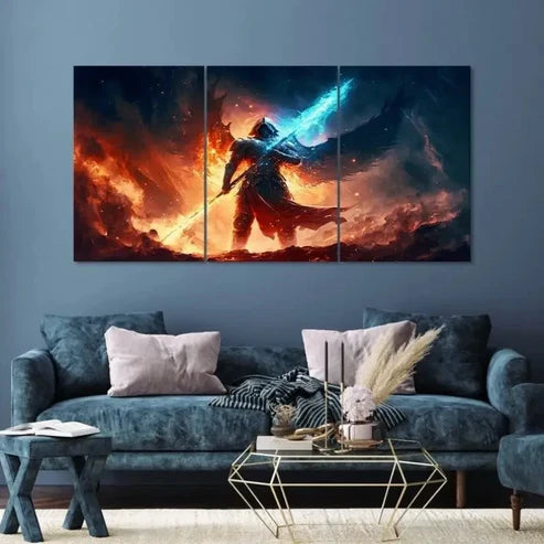 3pcs Dynamic Action-Packed Wall Art Canvas Unframed - High Quality Print 100% Australian Made Wall Canvas