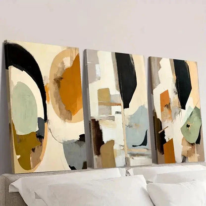 3pcs Geometric Mosaic Design Decoration  Wall Art Set Canvas Unframed - High Quality Print 100% Australian Made Wall Canvas