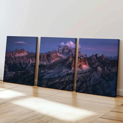 3pcs Rocks Mountains Modern Landscape Wall Art Set Canvas Framed 40x60cm - High Quality Print 100% Australian Made Wall Canvas Ready to Hang