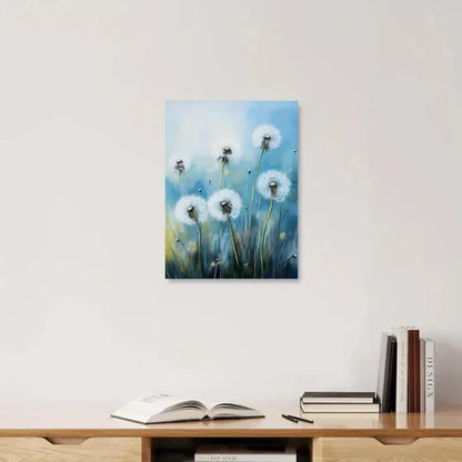 Beautiful Abstract Floral Vibrant Dandelion Painting 60x90cm Metal Print Ready to Hang
