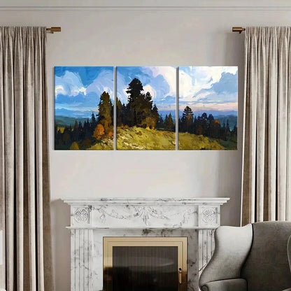 3pcs Forest Vintage Aesthetic Art Retro Wall Art Set Canvas Framed 40x60cm - High Quality Print 100% Australian Made Wall Canvas Ready to Hang