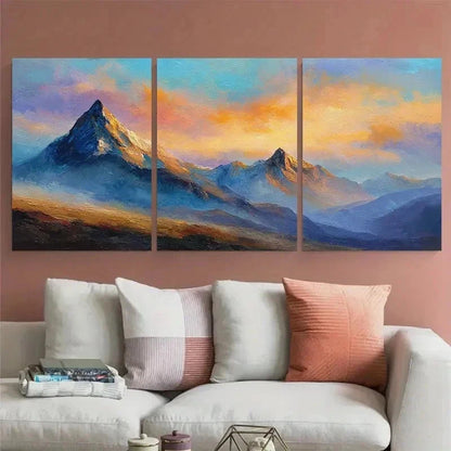 3pcs Vibrant Sunrise Landscape Nature Perfect  Wall Art Set Canvas Framed 60x90cm - High Quality Print 100% Australian Made Wall Canvas Ready to Hang
