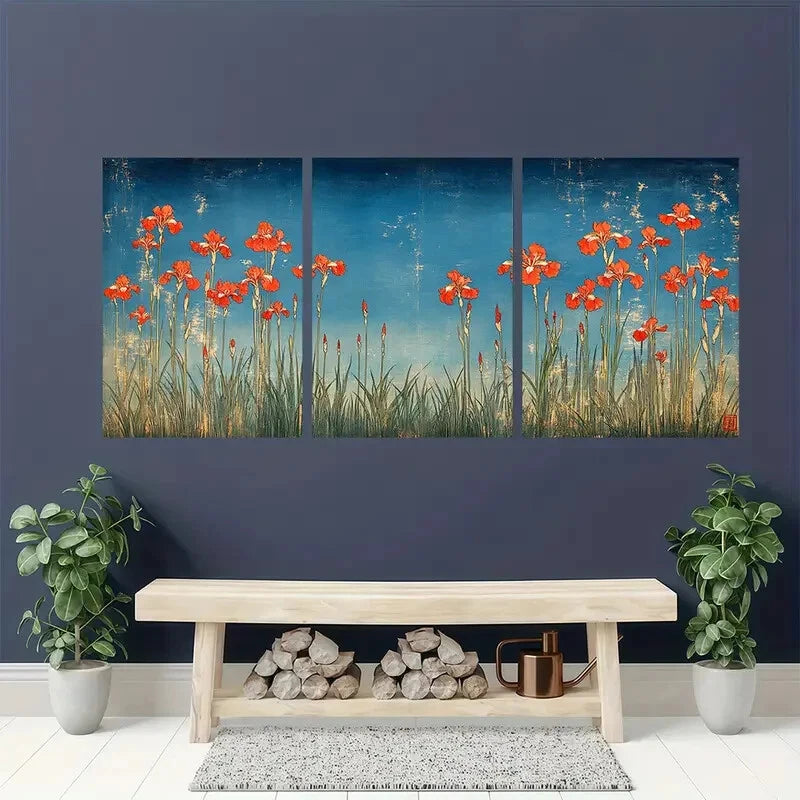 3pcs Ukiyo-E Woodblock Yorikiri  Perfect Wall Art Set Canvas Framed 40x60cm - High Quality Print 100% Australian Made Wall Canvas Ready to Hang