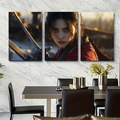 3pcs Custom For Sheung Warrior Perfect Wall Art Set Canvas Framed 40x60cm - High Quality Print 100% Australian Made Wall Canvas Ready to Hang