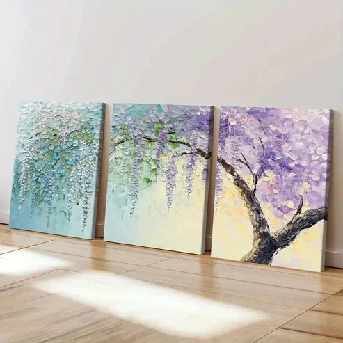 3pcs Artistic Abstract Landscape Art Vintage Wall Art Canvas Unframed - High Quality Print 100% Australian Made Wall Canvas