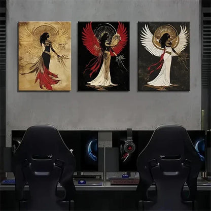 3pcs Goddess Angel Mystical Spiritual Wall Art Canvas Unframed - High Quality Print 100% Australian Made Wall Canvas
