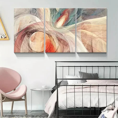 3pcs Color Abstract Canvas Framed 60X90cm - High Quality Print 100% Australian Made Wall Canvas Ready to Hang