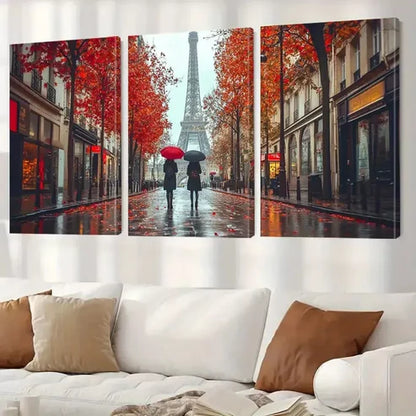 3pcs Modern Farmhouse Ink Paris Eiffel Tower Wall Art Set Canvas Framed 60x90cm - High Quality Print 100% Australian Made Wall Canvas Ready to Hang