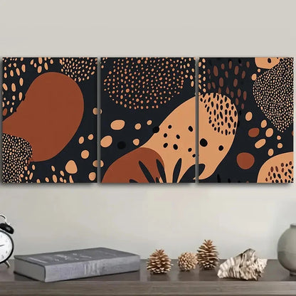 3pcs Leopard Print Pattern Painting Wall Art Set Canvas Framed 40x60cm - High Quality Print 100% Australian Made Wall Canvas Ready to Hang
