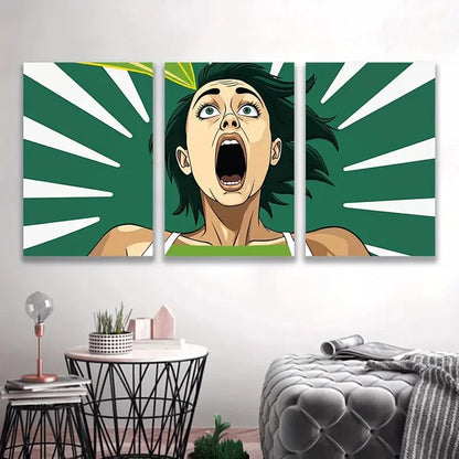 3pcs The Shock Of The Unexpected Moment Art Wall Art Set Canvas Framed 60x90cm - High Quality Print 100% Australian Made Wall Canvas Ready to Hang