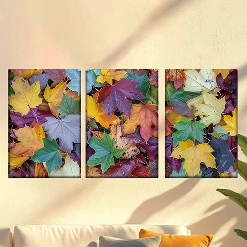 3pcs Colorful Abstract Charming Plants Wall Art Canvas Unframed - High Quality Print 100% Australian Made Wall Canvas
