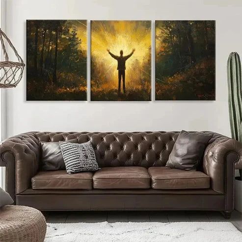 3pcs Mysterious Sunrise Landscape Prefect Wall Art Canvas Unframed - High Quality Print 100% Australian Made Wall Canvas