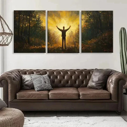 3pcs Mysterious Sunrise Landscape Prefect Wall Art Canvas Unframed - High Quality Print 100% Australian Made Wall Canvas