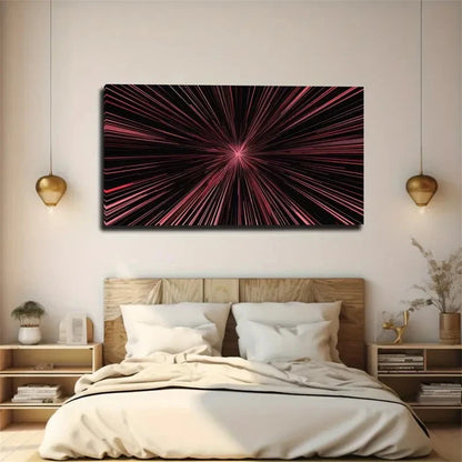 Modern Minimalist Abstract Red Wall Art Canvas Office Home Room Framed 120x60cm