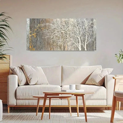 Modern Vintage Birch Tree wall canvas office home room framed 120x60cm