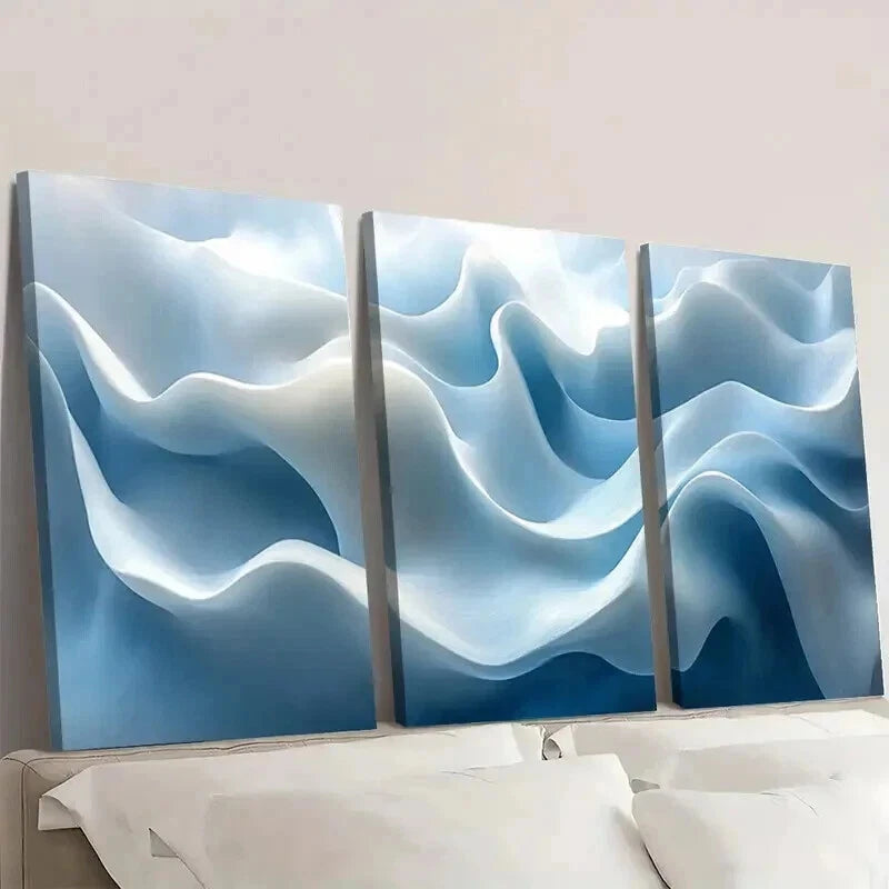 3pcs Geometric Minimalist Design with White Wall Art Set Canvas Framed 40x60cm - High Quality Print 100% Australian Made Wall Canvas Ready to Hang