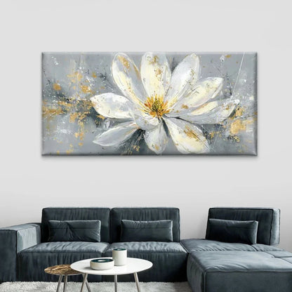 Minimalist Daisy-like Flower Wall Art Canvas Office Home Room Framed 120x60cm