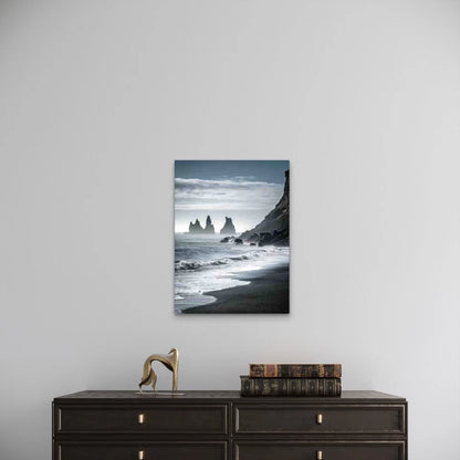 Iceland'S Black Sand Metal Print Ready to Hang