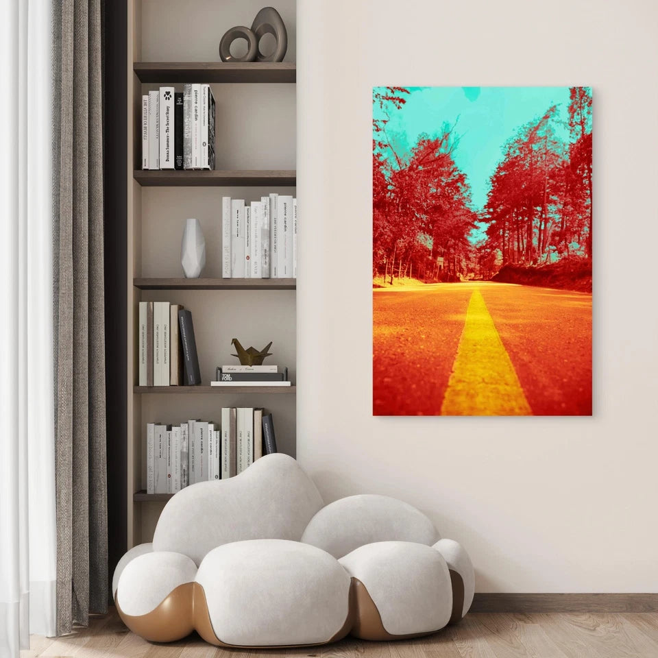 Bright Pop Park Landscape 60x90cm Metal Print Ready to Hang