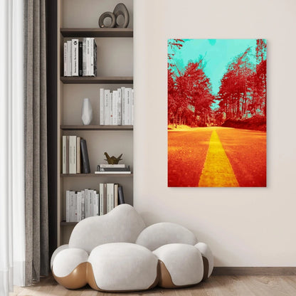 Bright Pop Park Landscape 60x90cm Metal Print Ready to Hang