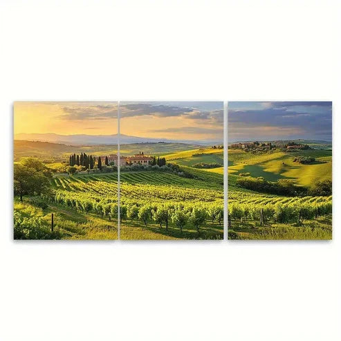 3pcs Tuscany Painting Italian Countryside Wall Art Set Canvas Unframed – High Quality Print, 100% Australian Made Wall Canvas