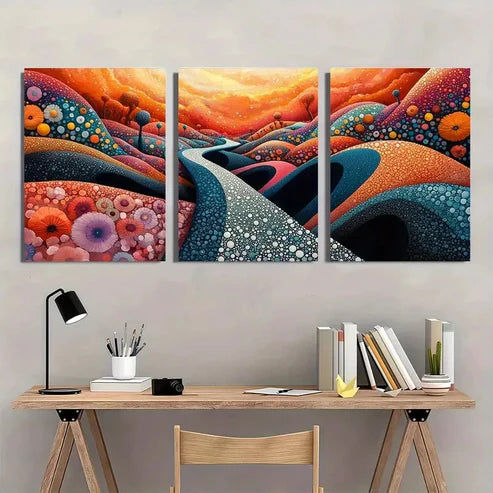 3pcs Abstract Panoramic Jacanid Marble Perfect Wall Art Canvas Unframed - High Quality Print 100% Australian Made Wall Canvas